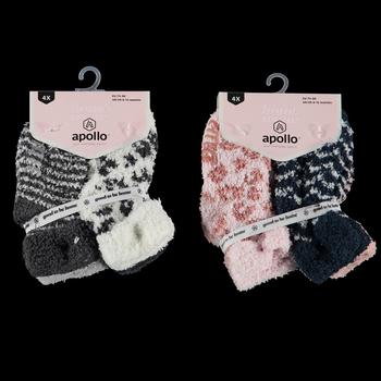 Visuel 1 du produit Lot de 4 paires de chaussettes antidérapantes pour bébé Apollo - 56/58, 74/86, 92/98