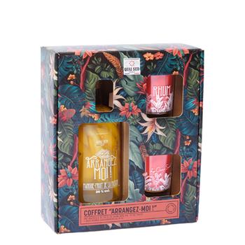 Visuel 1 du produit Coffret pour rhum arrangé à la mangue et aux fruits de la passion Quai Sud Arrangez-moi - 50 cl
