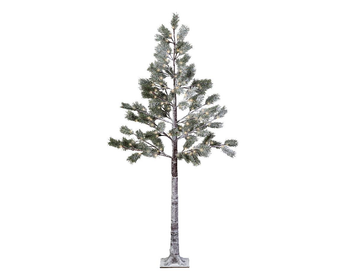 Visuel 1 du produit Sapin lumineux enneigé à 96 LED blanc chaud pour extérieur - Ø 70 x H 180 cm