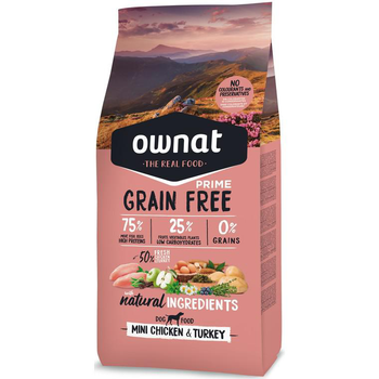 Visuel 1 du produit Croquette pour chien adulte de petite taille Grain Free Prime au poulet et dinde Ownat - 3 kg