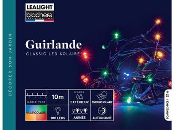 Visuel 1 du produit Guirlande solaire flicker animée multicolore 100 LED Blachère Lealight - 10 m