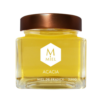 Visuel 1 du produit Miel d’acacia bio dans un pot en verre Hexagone - 250 g