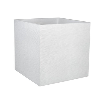 Visuel 1 du produit Pot carré blanc cérusé Eda Graphite - 49,5 x 49,5 x 49,5 cm