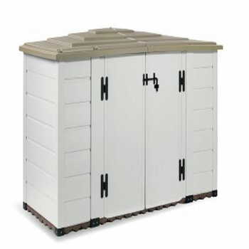 Visuel 1 du produit Coffre de jardin coloris blanc en résine capacité 1 800 L - 88 x 212 x 133 cm