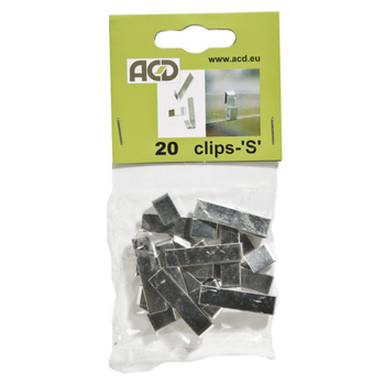 Visuel 1 du produit Clip de verre en S ACD - sachet de 20 pièces