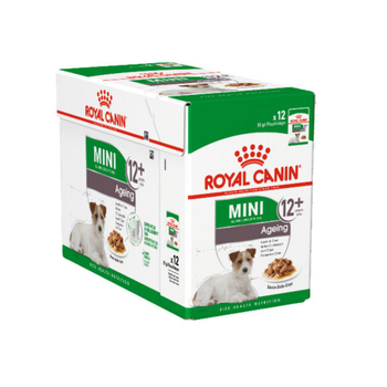 Visuel 1 du produit Alimentation humide complète pour chien mature et senior de petite race et à partir de 8 ans en sauce Royal Canin Mini Ageing - 12 x 85 g