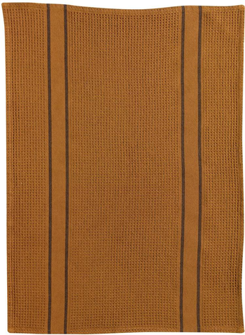 Visuel 1 du produit Torchon en coton et polyester recyclé coloris caramel Lars - 50 x 70 cm