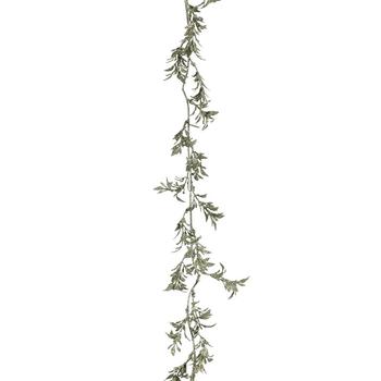 Visuel 1 du produit Guirlande de feuilles vert clair en polystyrène - 180 cm