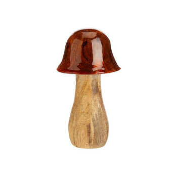 Visuel 1 du produit Champignon décoratif à poser en bois marron - Ø 7 x H 13 cm