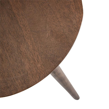 Visuel 1 du produit Table basse ronde à quatre pieds en bois de manguier brun - Ø 79,5 x H 40,5 cm