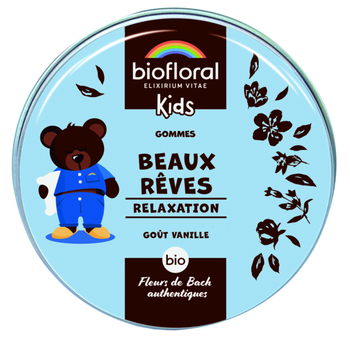 Visuel 1 du produit Gommes bio goût vanille  pour enfants Biofloral kids Beaux rêves - 45 g