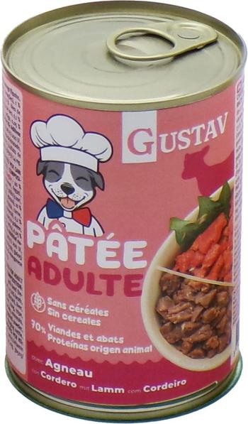 Visuel 1 du produit Pâtée pour chien adulte à l’agneau sans céréales complète Bubimex Gustav - 400 g