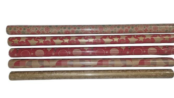 Visuel 1 du produit Papier cadeau multicolore kraft lisse en rouleau - 70 cm x 2 m