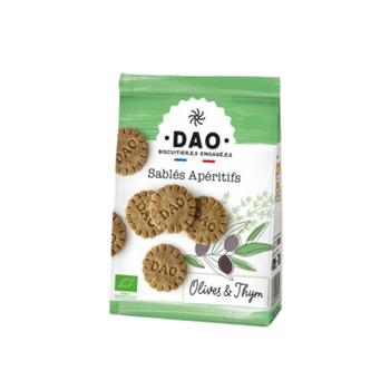 Visuel 1 du produit Sablés apéritifs bio aux olives et au thym Dao - 100 g