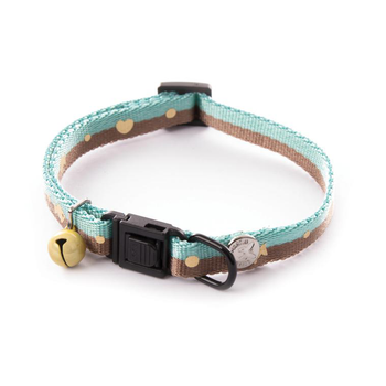 Visuel 1 du produit Collier pour chat Bicolor Bulles vert d’eau et marron