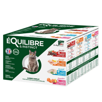 Visuel 1 du produit Pack de pâtées pour chat adulte ou stérilisé Équilibre & Instinct - 24 x 85 g