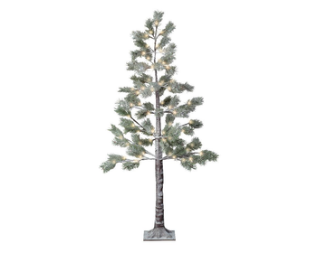 Visuel 1 du produit Sapin lumineux enneigé à 72 LED blanc chaud pour extérieur - Ø 60 x H 150 cm
