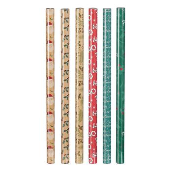 Visuel 1 du produit Papier cadeau de Noël coloré à motifs - 200 x 70 cm