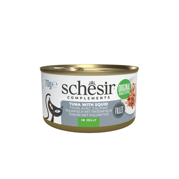 Visuel 1 du produit Alimentation humide pour chat thon calmars gelée Schesir - 70 g