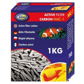 Visuel 1 du produit Charbon actif pour aquariophilie, capacité d'absorption élevée - AQUA NOVA - 1kg