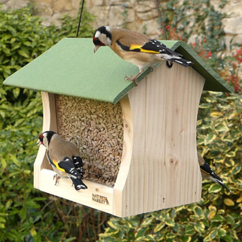 Visuel 1 du produit Mangeoire pour oiseaux en épicéa coloris vert eco-ressourcée suspendue Natures Market Miam - 19 x 20 x 20 cm