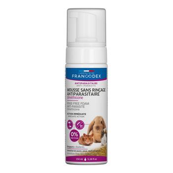 Visuel 1 du produit Mousse sans rinçage antiparasitaire pour rongeur Francodex - 150 ml