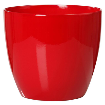 Visuel 1 du produit Cache-pot coloris rouge en céramique - Ø 16 cm