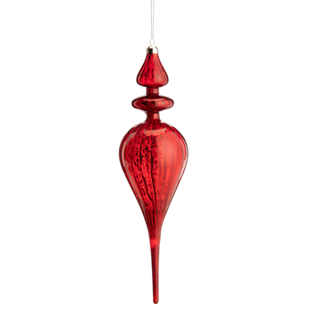 Visuel 1 du produit Décoration à suspendre forme glaçon XL en verre - Ø 8 x H 30 cm
