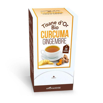 Visuel 1 du produit Tisane d'or au curcuma et au gingembre bio en boite de 30 g