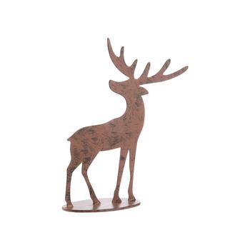 Visuel 1 du produit Cerf décoratif à poser en métal cuivré - 18 x 7 x 20 cm