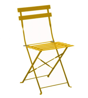 Visuel 1 du produit Chaise pliante en métal, spécificité Cuba, couleur miel - Proloisirs