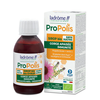 Visuel 1 du produit Sirop sans sucre à la propolis bio Ladrôme – 150 ml