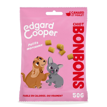 Visuel 1 du produit Friandises pour chiot au canard petits morceaux sans céréales Edgard & Cooper Bonbons - 50 g