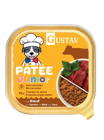 Visuel 1 du produit Pâtée pour chien junior au bœuf sans céréales complète Bubimex Gustav - 150 g