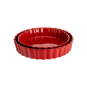 Visuel 1 du produit Ensemble de 2 tourtières en grès rouge - Ø 24,5 et 28 cm