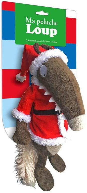 Visuel 1 du produit Peluche Loup habillée en père Noël Auzou