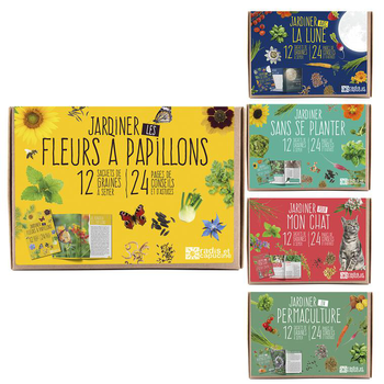 Visuel 1 du produit Coffret 12 sachets Fleurs à Papillons 12x17 cm