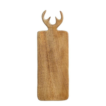 Visuel 1 du produit Planche à découper en bois de manguier avec décor bois de Renne - 43 x 15 x 2 cm