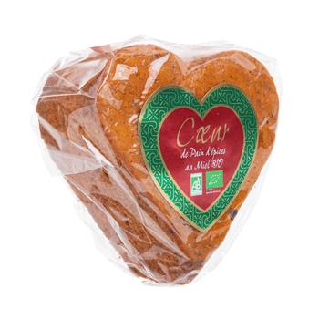 Visuel 1 du produit Pain d'épice bio en forme de Cœur - 250 gr