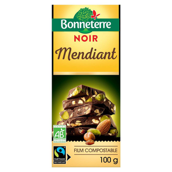 Visuel 1 du produit Chocolat noir mendiant 100 g BONNETERRE