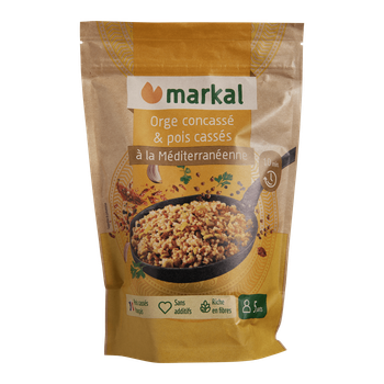 Visuel 1 du produit Mix à la méditerranéenne orge concassé et pois cassés bio Markal - 350 g
