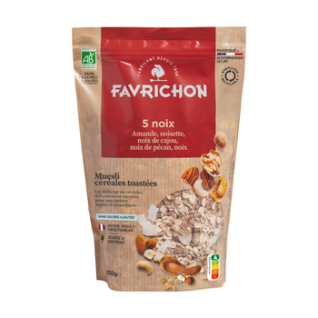 Visuel 1 du produit Muesli céréales toastées 5 noix bio Favrichon - 350 g