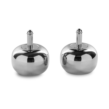 Visuel 1 du produit Ensemble huile et vinaigre en métal argent Olipac - Ø 6 x H 6,5 cm