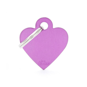 Visuel 1 du produit Médaille en aluminium violet MyFamily Basic petit cœur