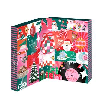 Visuel 1 du produit Calendrier de l’Avent au chocolat noir et au lait bio Bovetti Fancy - 175 g