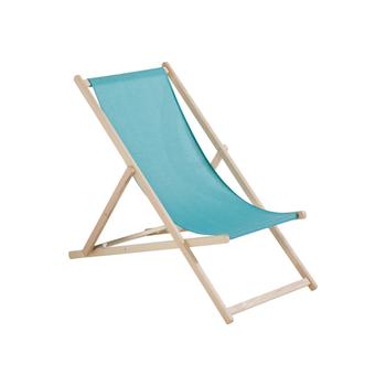 Visuel 1 du produit Chilienne agrafée coloris bleu en coton Jardin privé - 127 x 56 x 3,5 cm