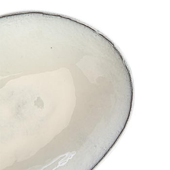 Visuel 1 du produit Coupelle ovale en aluminium blanc verni - 25,5 x 19,4 x 5 cm