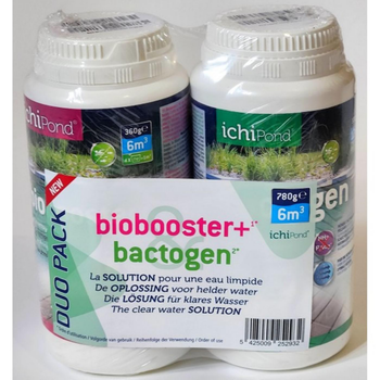 Visuel 1 du produit Duo pack bactéries pour bassin traitement de l'eau Aquatic Science Biobooster + et Bactogen - 6000 litres