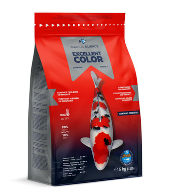 Visuel 1 du produit Nourriture complète premium pour koïs de minimum 7 cm de long Aquatic Science Excellent Color - Taille S sac de 5 kg