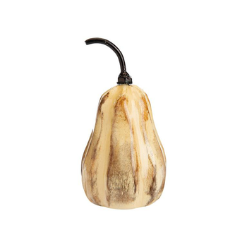 Visuel 1 du produit Poire en bois de manguier émaillé beige - Ø 5 x H 15 cm